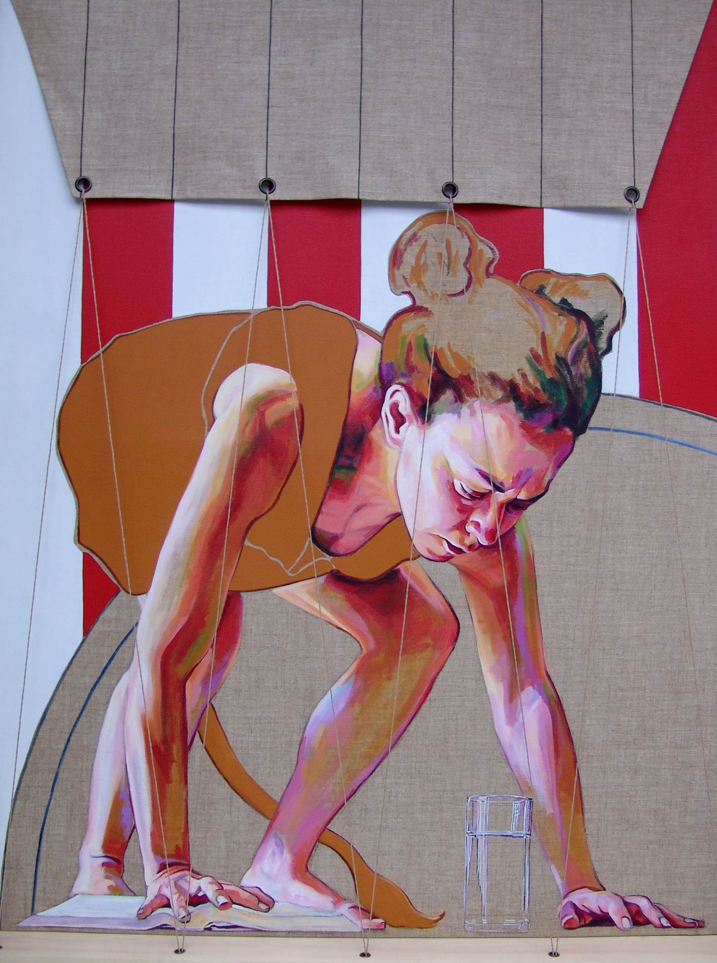 Circo, original Minimalista Acrílico Pintura de Cristina  Troufa