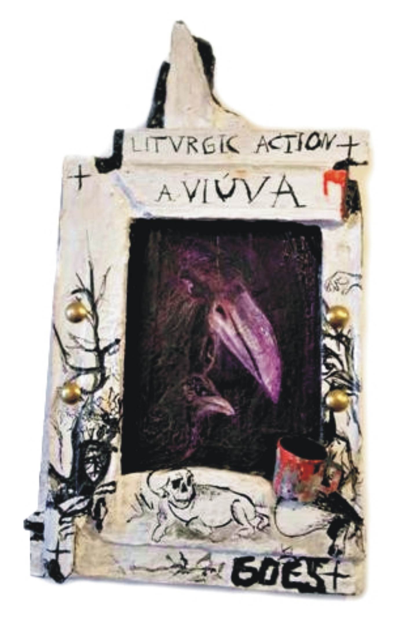 A Viúva: Liturgic Action, original Animales Acrílico Pintura de Diogo  Goes