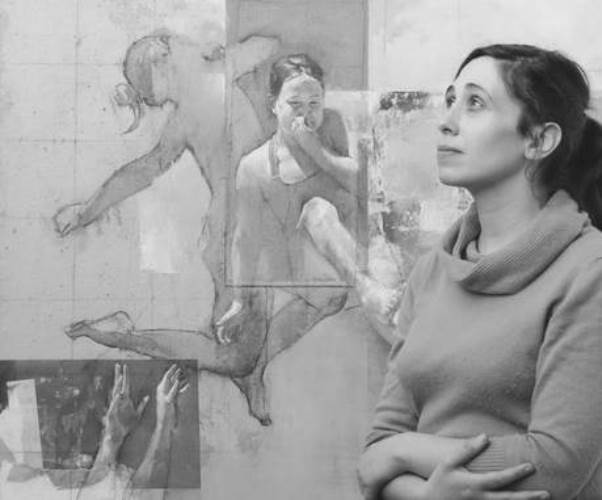 Pilar Lopez Baez, pintor en la galería zet