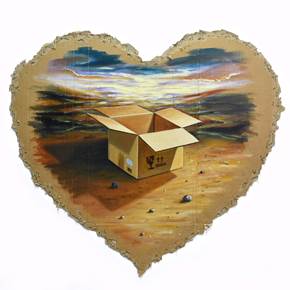 O teu coração é uma caixa vazia , original Vanguardia Acrílico Pintura de Pedro Espanhol