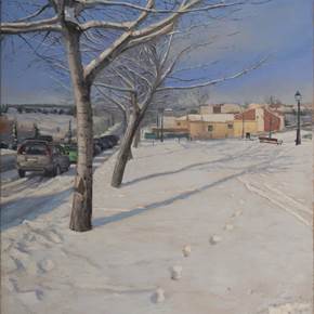 Nevada en el parque II., original Paysage Pétrole La peinture par Juan Manuel Álvarez Cebrián