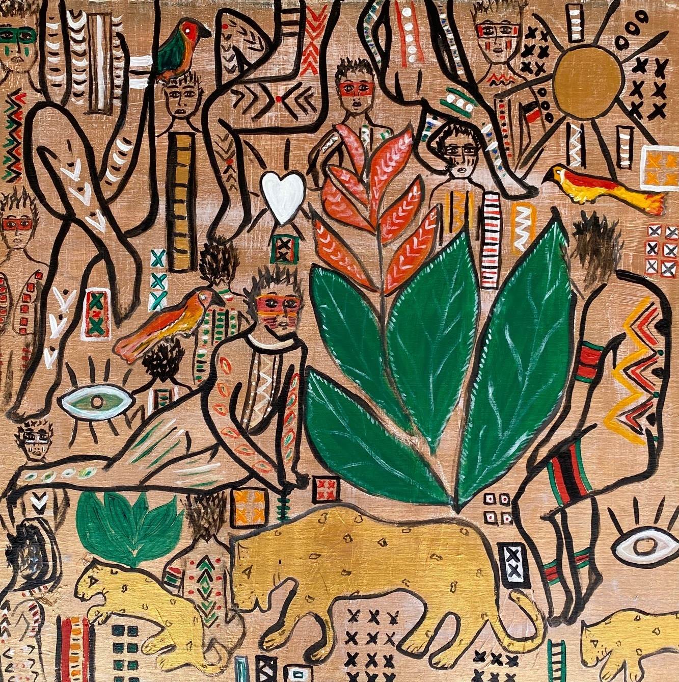Desmatamento, original Cuerpo Acrílico Pintura de Zélia Mendonça