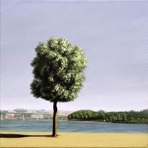 Tiro - Memento 8, original Landscape Canvas Painting by Alexandre Coxo