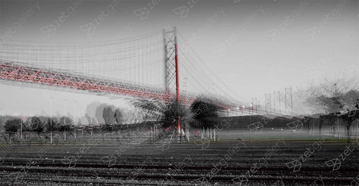 The red bridge, Fotografia Digital Arquitetura original por Paul  Mathieu