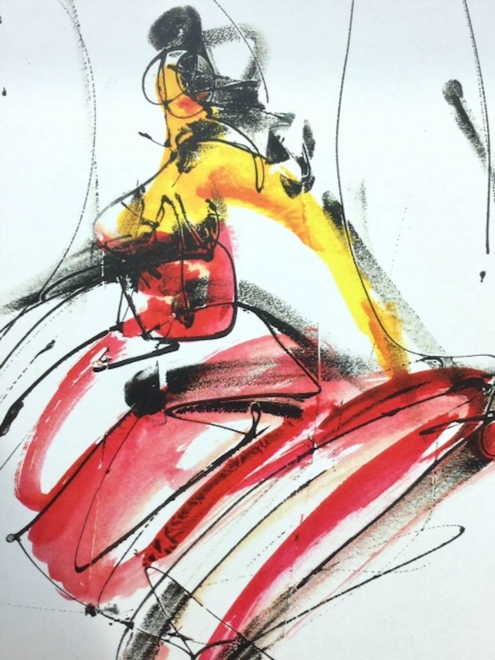Dancer, original Abstract Printing Drawing and Illustration by Milli Birlo