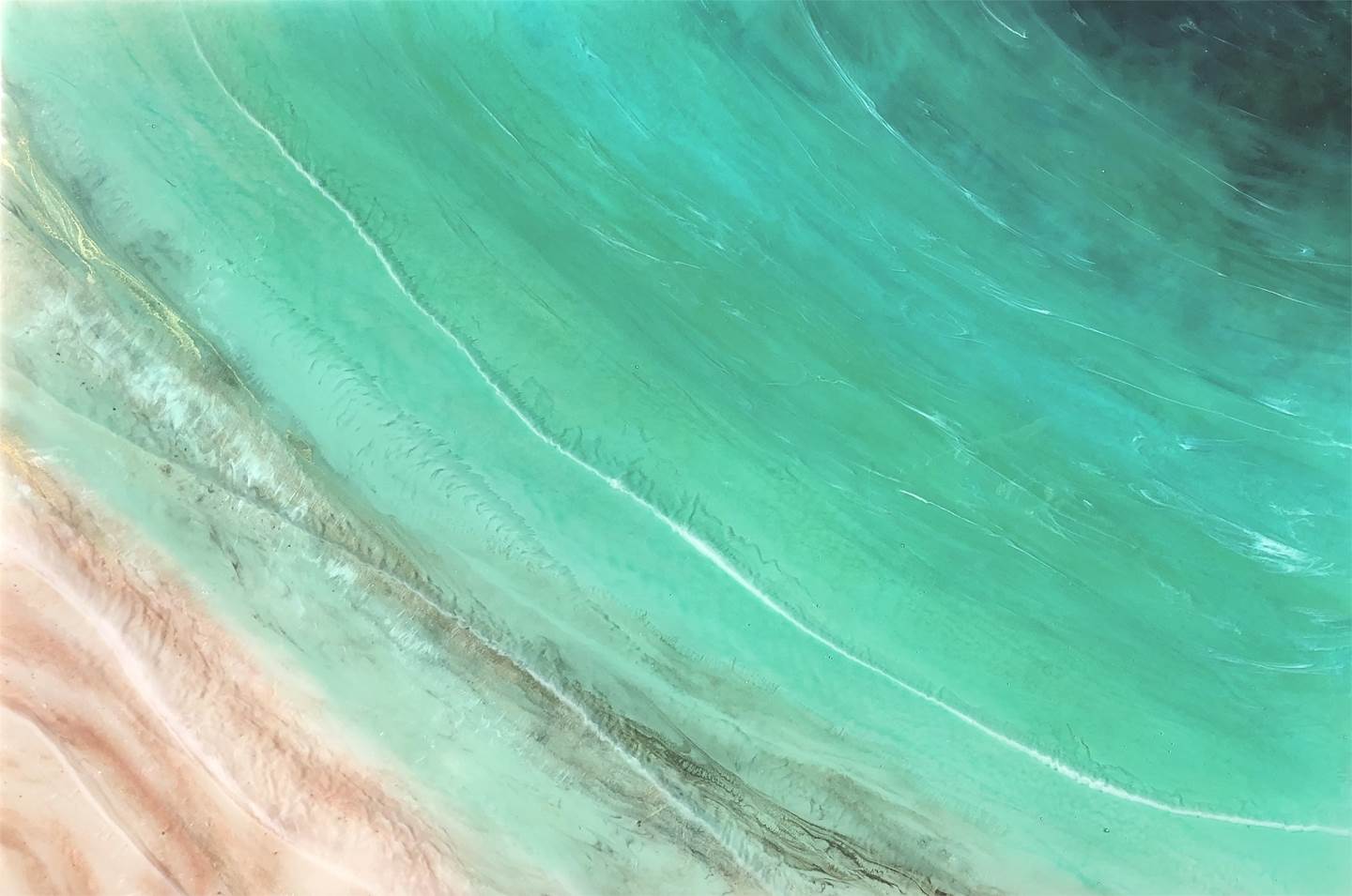 The Warmth of the Dead Sea, original Paysage Technique mixte La peinture par Tiffani Buteau
