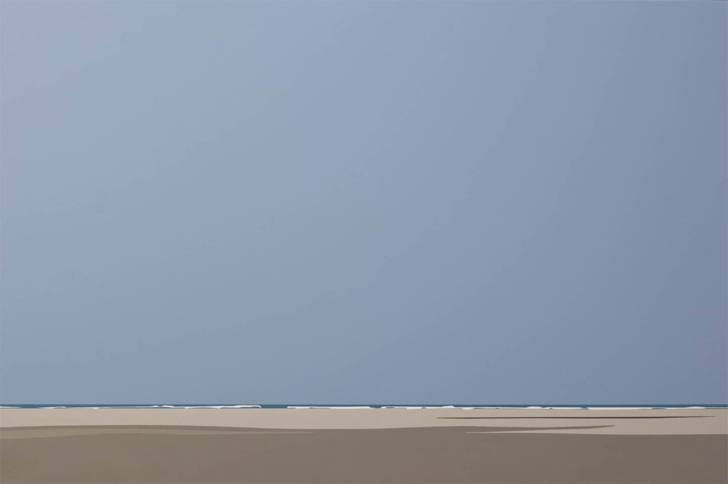 Call of the Running Tide, Pintura Acrílico Minimalista original por Marten van Holten