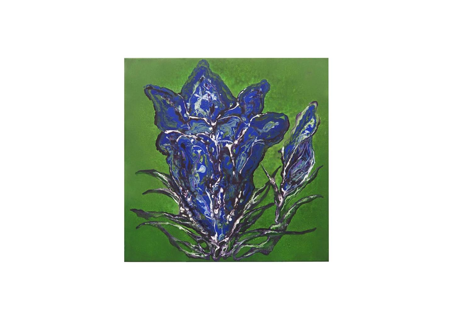 GENTIANA, original Abstract Acrylic Painting by Carlos Augusto Motta