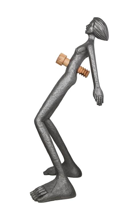 Interseção Umbilical, original Human Figure Mixed Technique Sculpture by Pedro Figueiredo