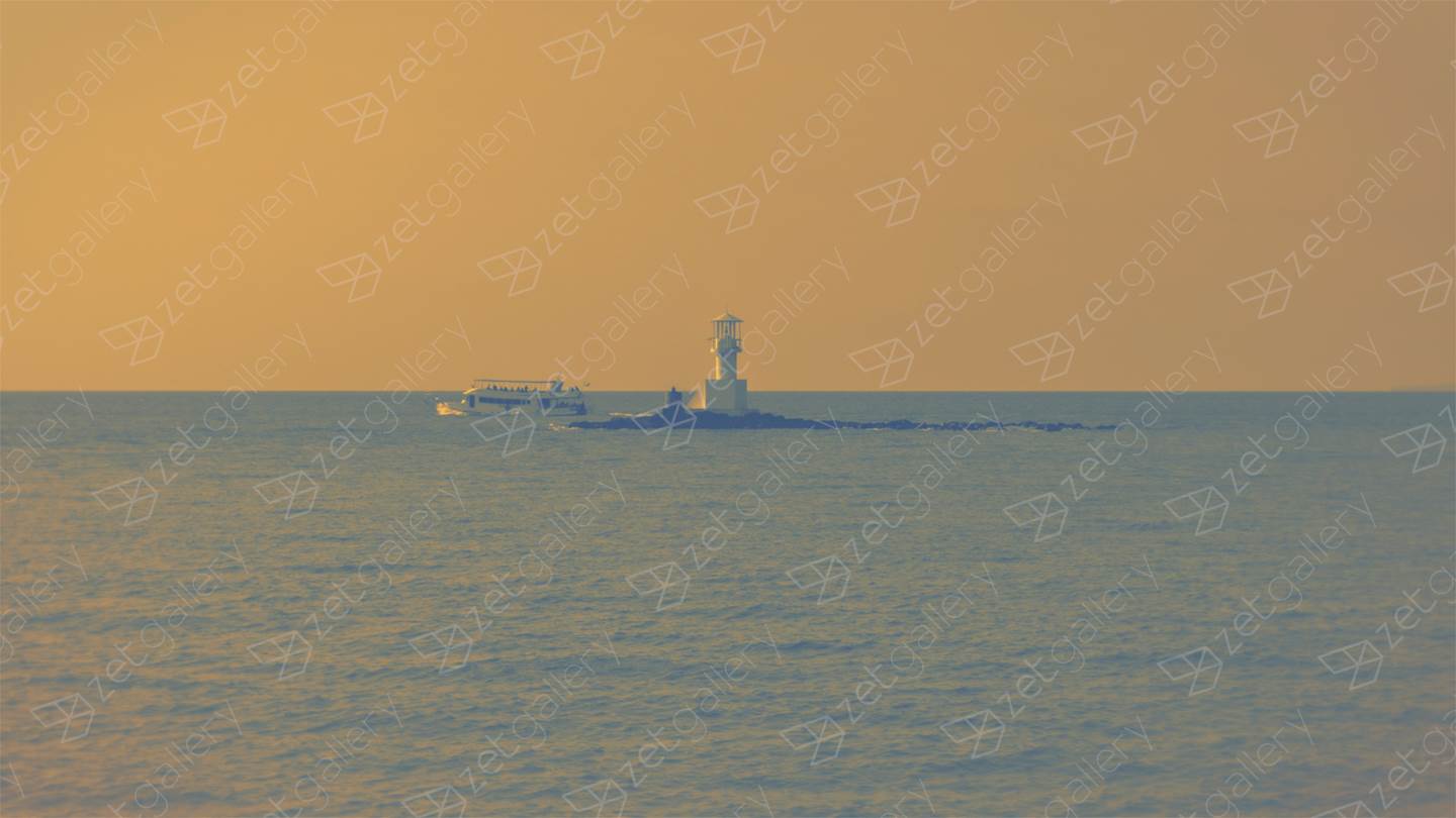 A Lighthouse In The Sea (ii), original Man Analog Photography by Hua  Huang