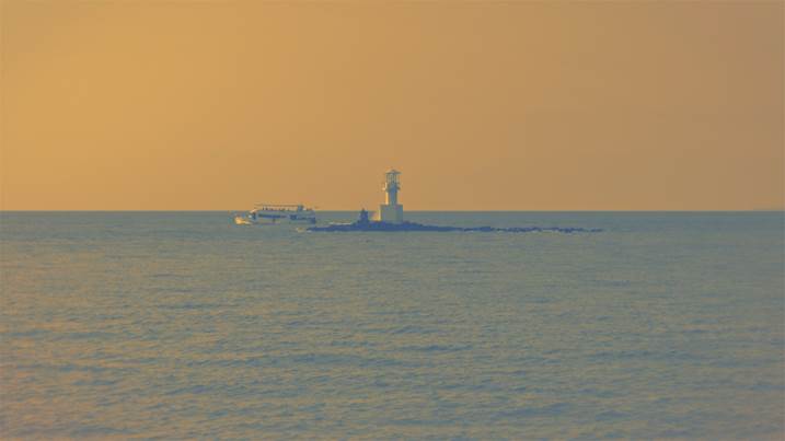 A Lighthouse In The Sea (ii), original Man Analog Photography by Hua  Huang