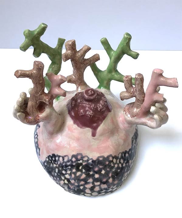Coral, original Figure humaine Céramique Sculpture par Lorinet Julie