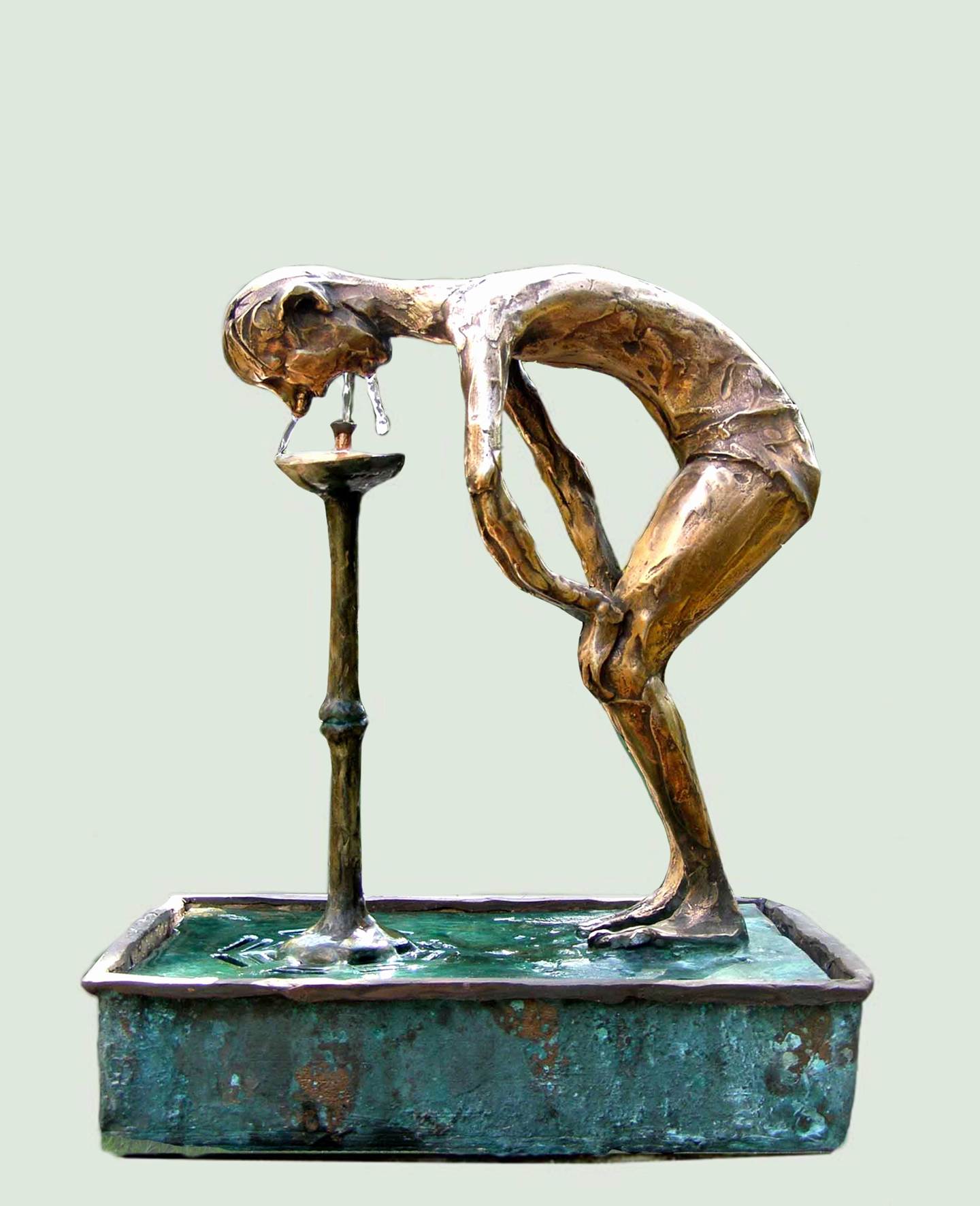 Thirst, original Religion Metal Sculpture by Hanna  Kyselova