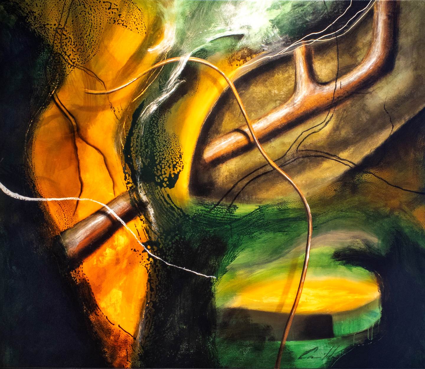 Monsanto #4, original Minimalista Acrílico Pintura de Paulo Canilhas