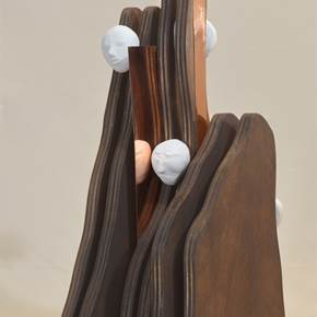 FLUXOS, original Abstract Mixed Technique Sculpture by Teresa Ricca 
