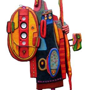 Guerreiro Sonoro, original Figura humana Técnica Mixta Escultura de Domingos Mendes da  Silva