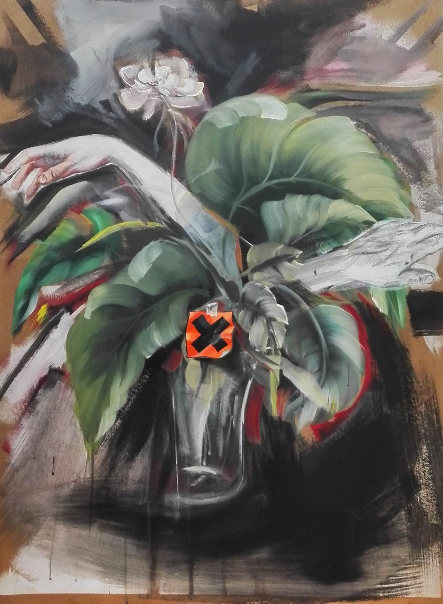 O Floricultor que Sachava nos pés 10, original   Painting by Nuno Fonseca