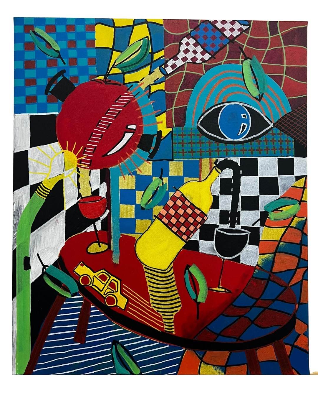 Noite Comum, original Retrato Acrílico Pintura de Ike Ferreira