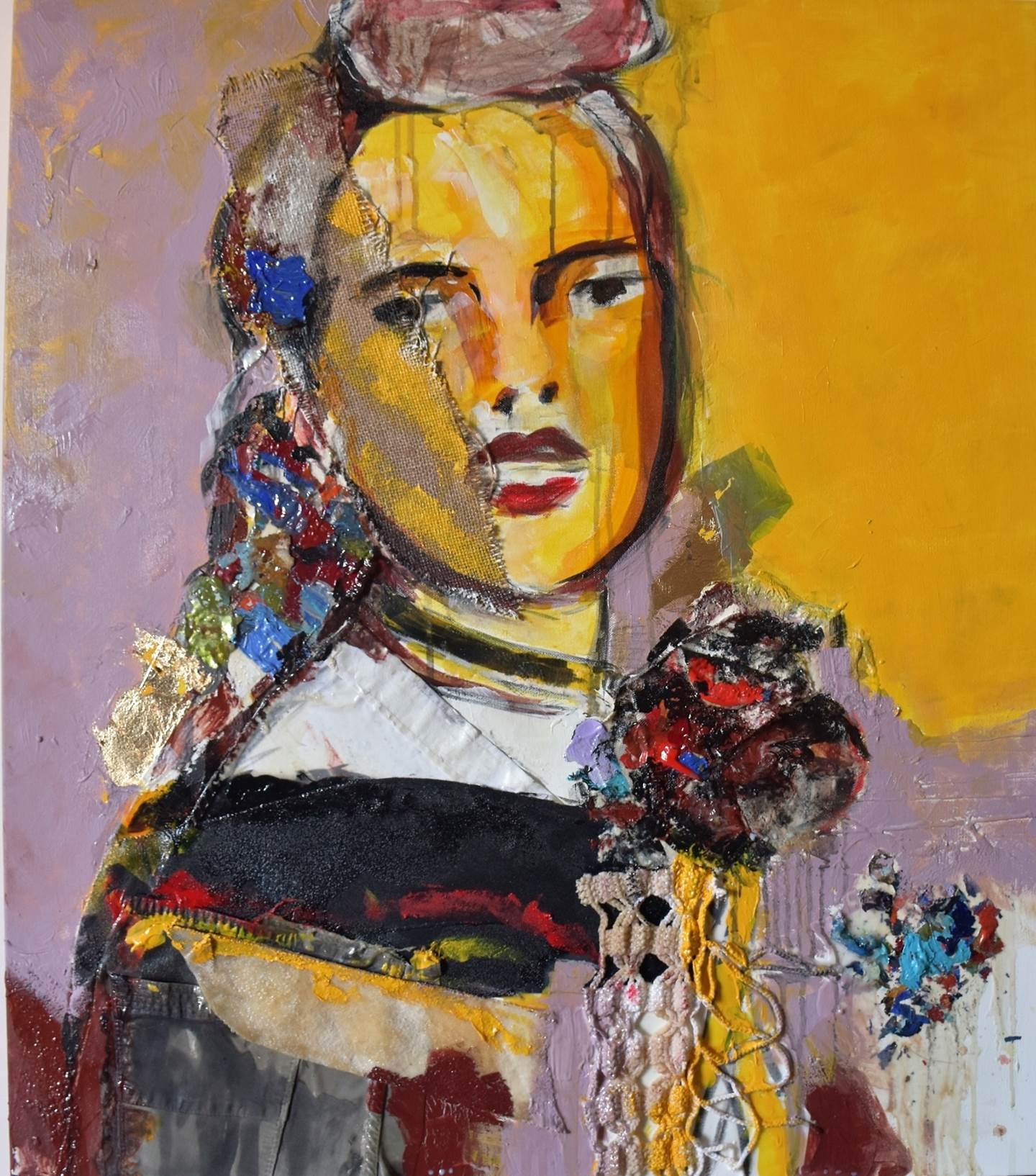 Lady #1, original Femme Acrylique La peinture par ELISA DA COSTA