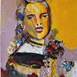 Lady #1, original Woman Acrylic Painting by ELISA DA COSTA