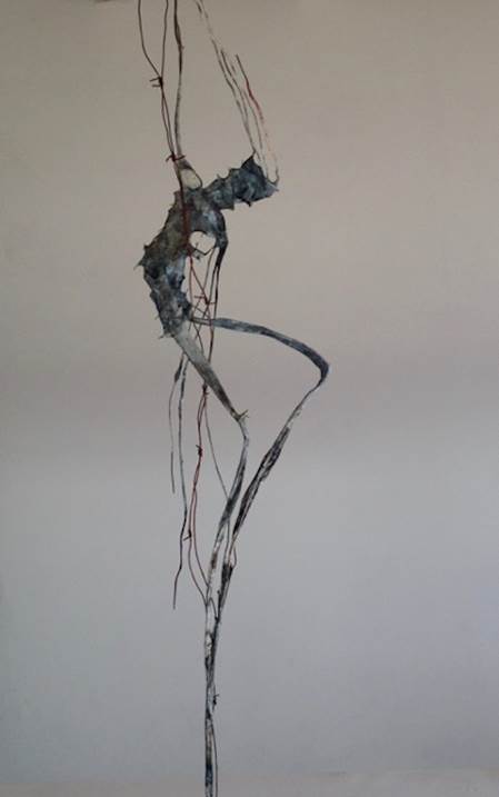 Verstrickt no 2, original Abstract Metal Sculpture by Alexius Wichtler