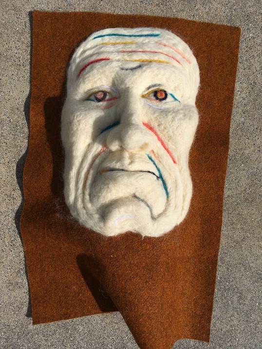 Máscara feltro #9, Escultura Técnica Mista Figura Humana original por António  Jorge