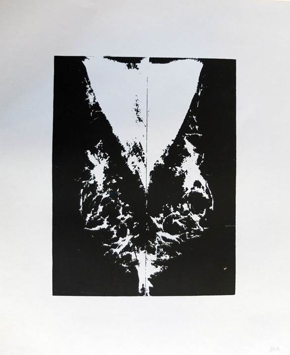 X #2, original Body Etching Drawing and Illustration by Mariana Alves