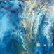 Depths of Cyan, original Abstract Canvas Painting by Tiffani Buteau