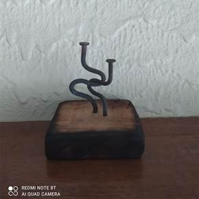 ENLACE, original Abstract Iron Sculpture by Bruno Barroso