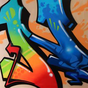 N stands for Nomen, original Abstrait Graffiti La peinture par Nomen Nuno