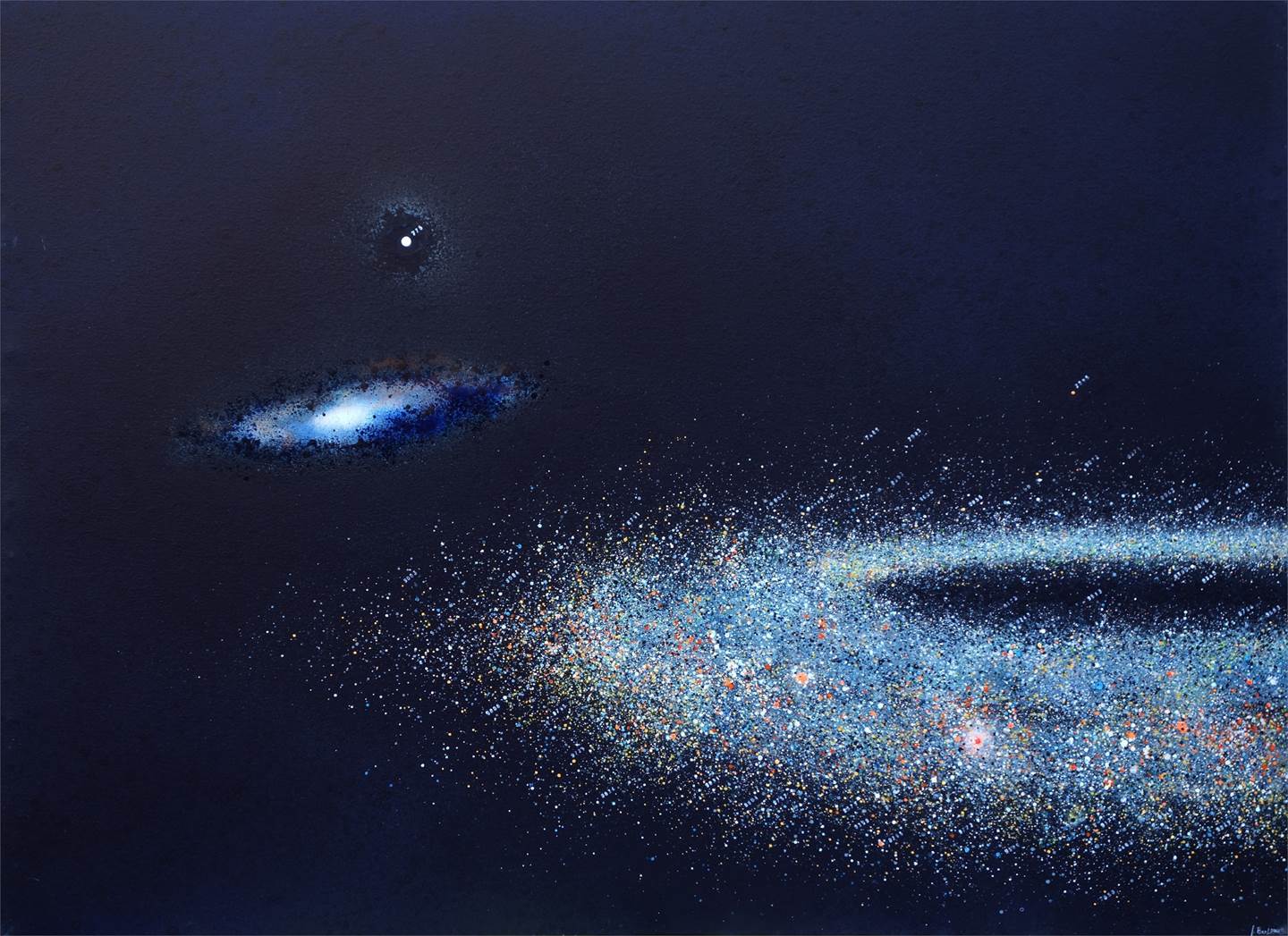 Galactic Charts - 13, Pintura Acrílico Abstrato original por João Brehm