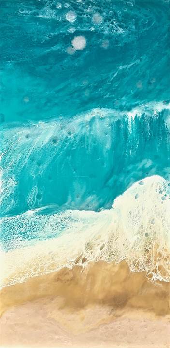 Waves of Translucence, original Paysage Toile La peinture par Tiffani Buteau