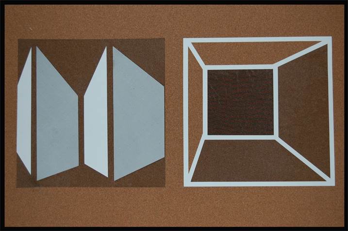 Boxes, original Abstract Mixed Technique Painting by David Barnes
