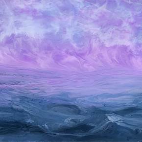 Tides of Titan, original Paysage Technique mixte La peinture par Tiffani Buteau