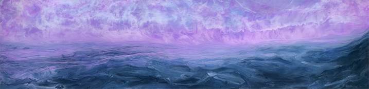 Tides of Titan, original Paysage Technique mixte La peinture par Tiffani Buteau