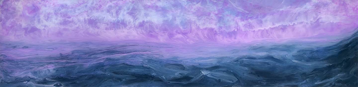 Tides of Titan, Pintura Técnica Mista Paisagem original por Tiffani Buteau