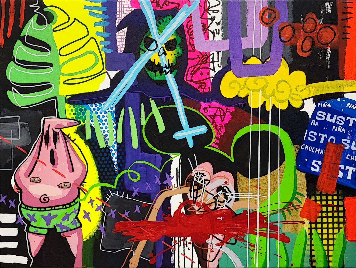Papá, ¡pon Grambo! III, Pintura Técnica Mista Animais original por Rafa López