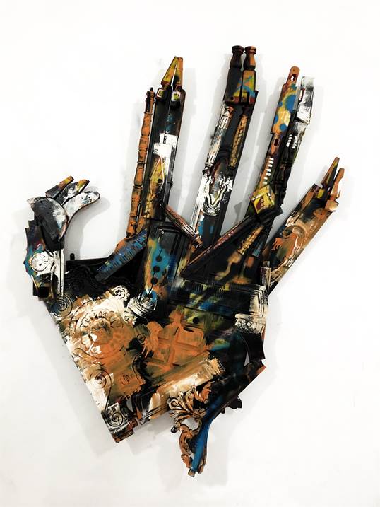This is the Hand/end, Pintura Madeira Corpo original por Luís Canário Rocha