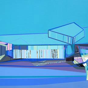 Memory glass constructions, Pintura Acrílico Abstrato original por Ana Pais Oliveira