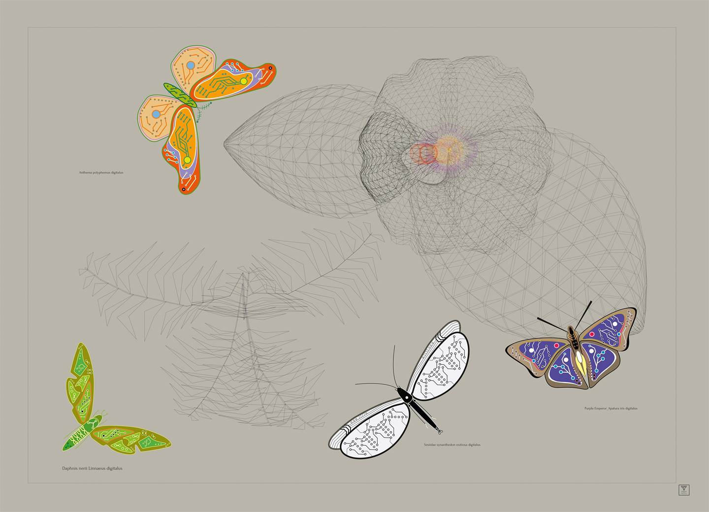 Tropical garden, Desenho e Ilustração Digital Natureza original por Vitaly (VITALIV) Vinogradov