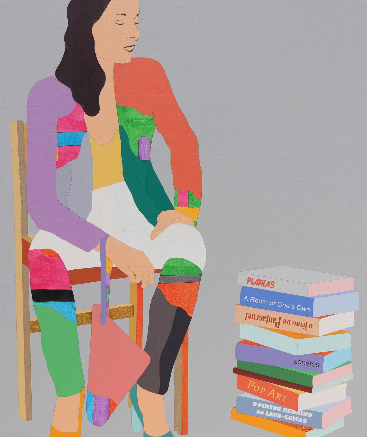 As Palavras e as Coisas #3, original Human Figure Mixed Technique Painting by Lara Roseiro