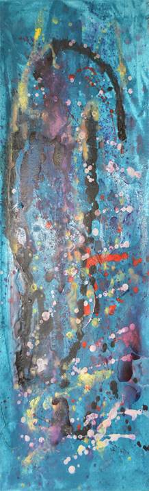 Color Rain, Pintura Acrílico Abstrato original por Andrei Autumn