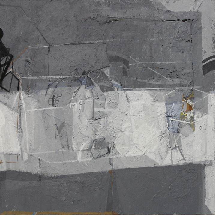 Grey, original Abstract Acrylic Painting by Rui Tavares
