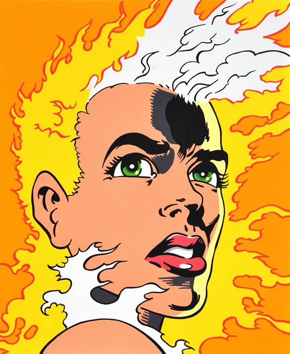 Fire Woman, original Figura humana Acrílico Pintura de Nuno Raminhos