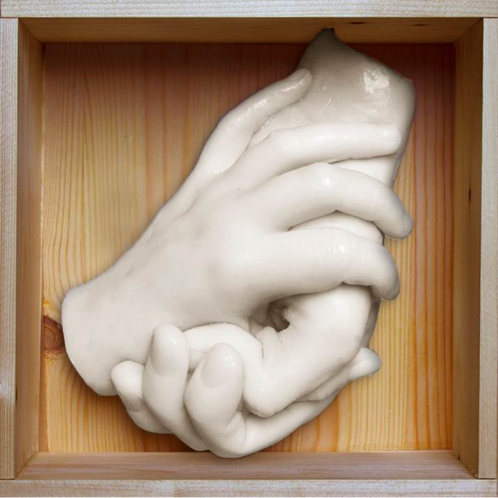 Plaster Hands IV, original Naturaleza muerta Yeso Escultura de Ana Sousa Santos