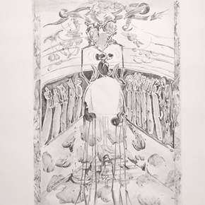Frontispícios #1, original Animals Paper Drawing and Illustration by Rui Horta Pereira