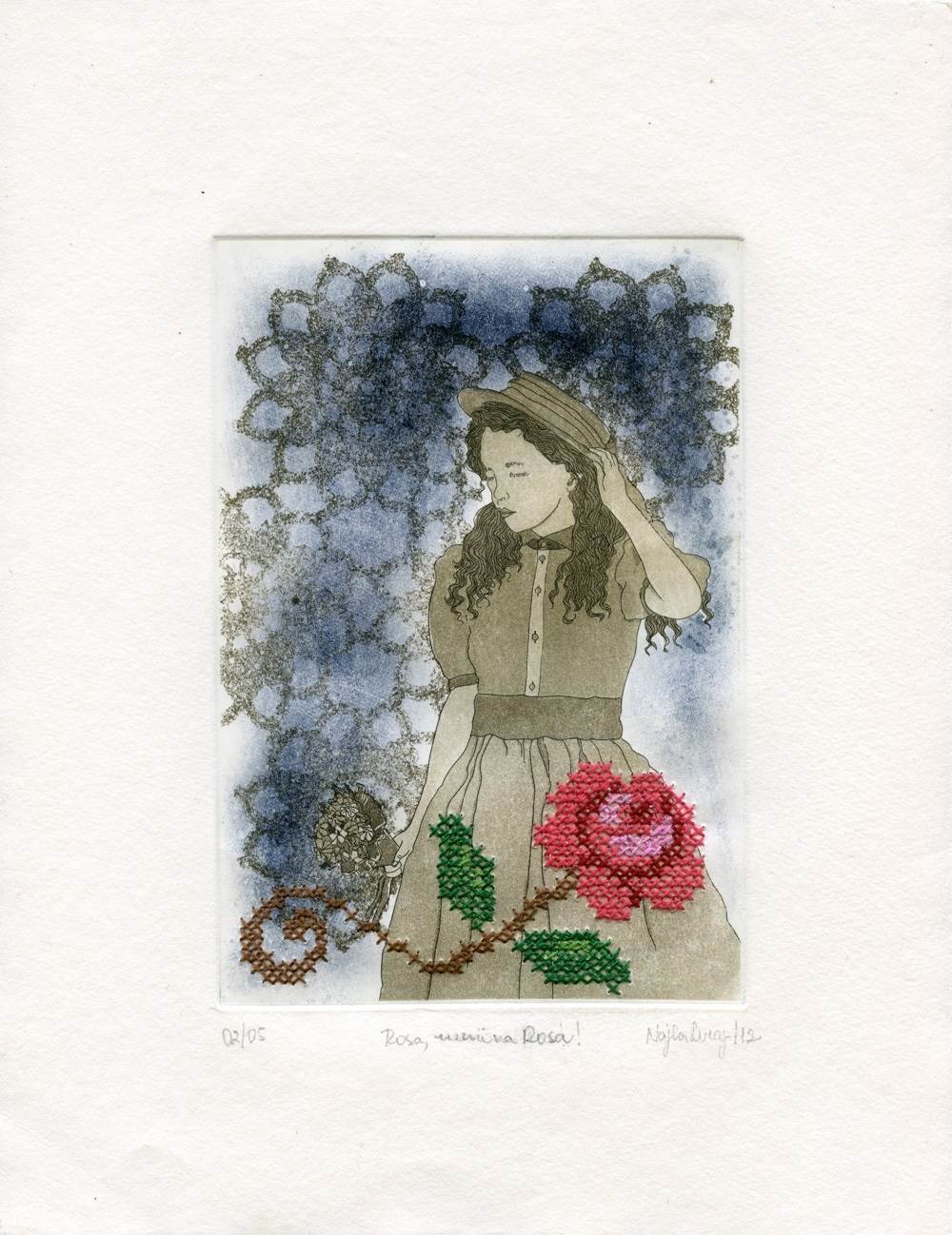 Rosa, menina Rosa!, original   Dessin et illustration par Najla Leroy