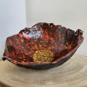 Salad bowl (Flower), original Human Figure Ceramic Sculpture by Ana Sousa Santos