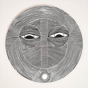 Lines Masks V, original Religion Acrylic Drawing and Illustration by Inês  Sousa Cardoso