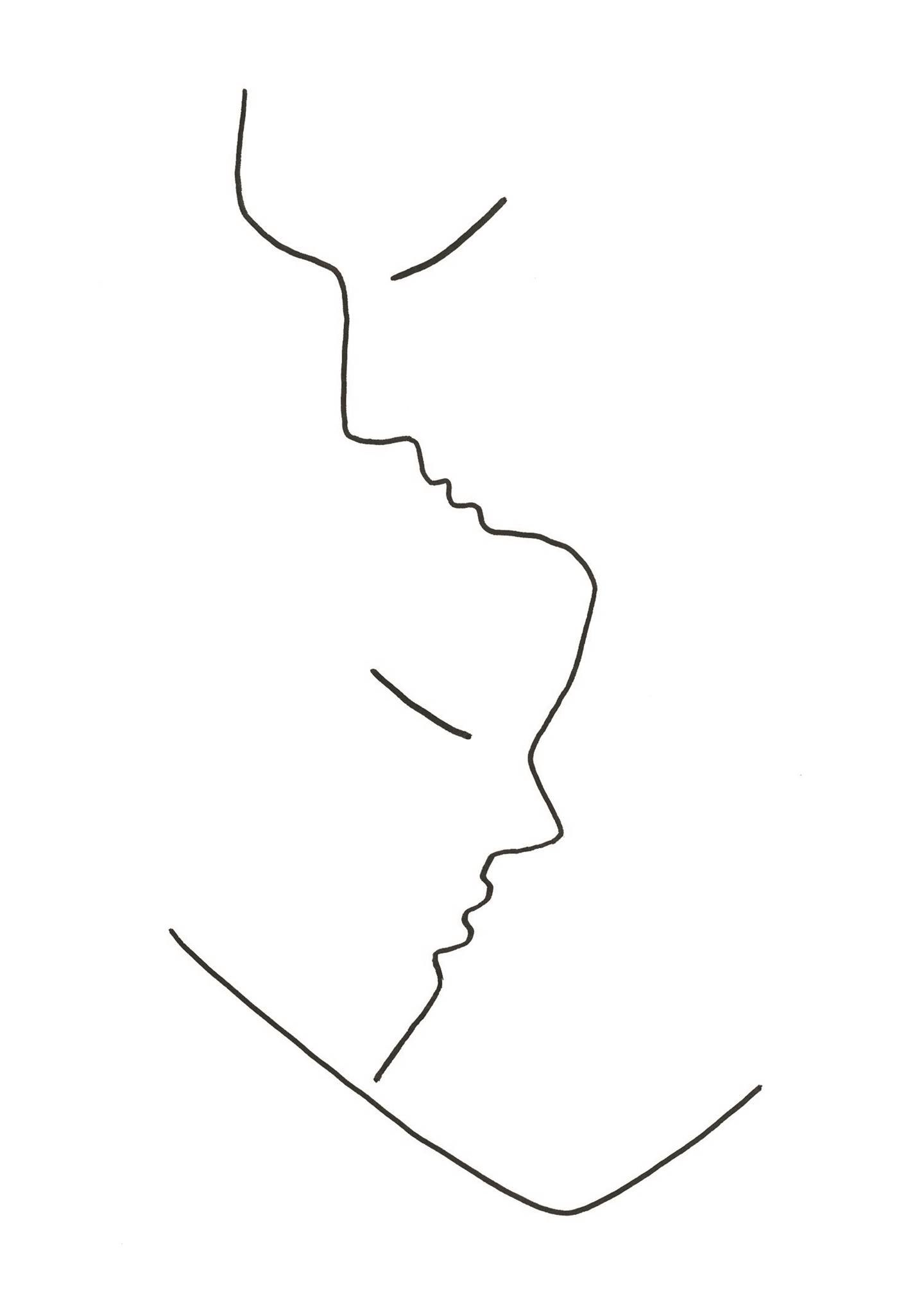 Abraço I, original Figura humana Bolígrafo Dibujo e Ilustración de Inês  Sousa Cardoso